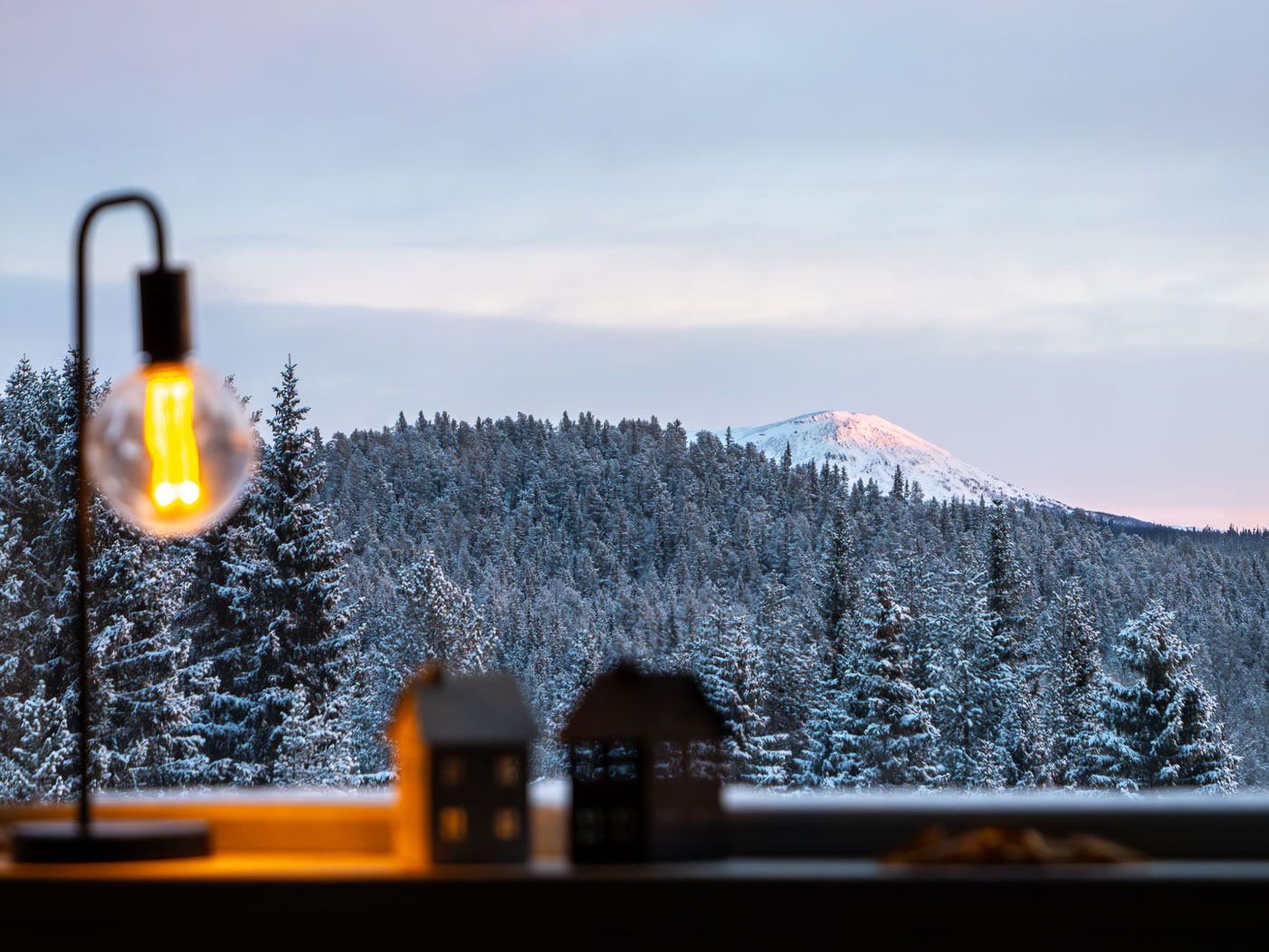 Utsikt från vardagsrummet i Villa Viste