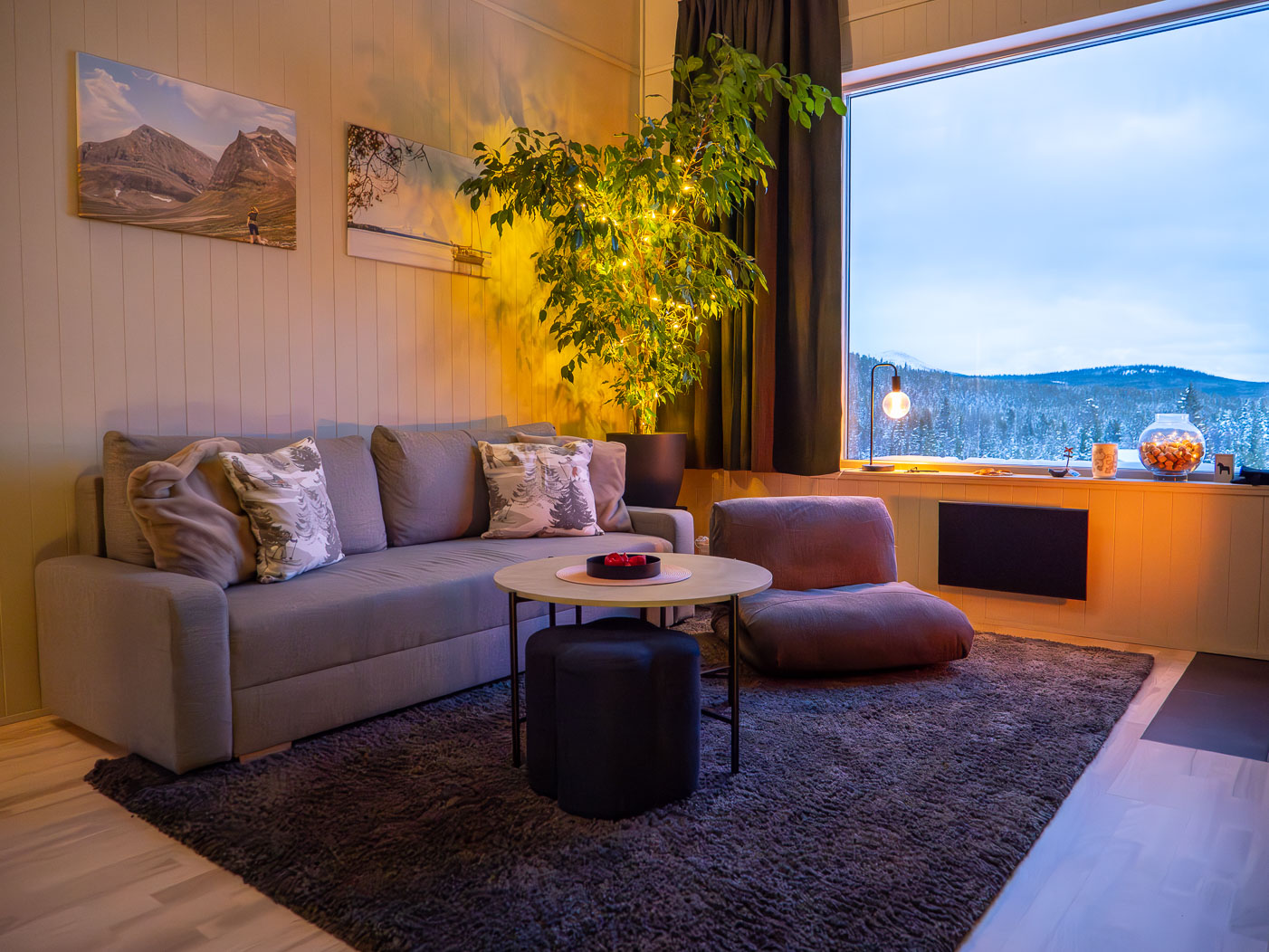 Vardagsrummet i Villa Viste